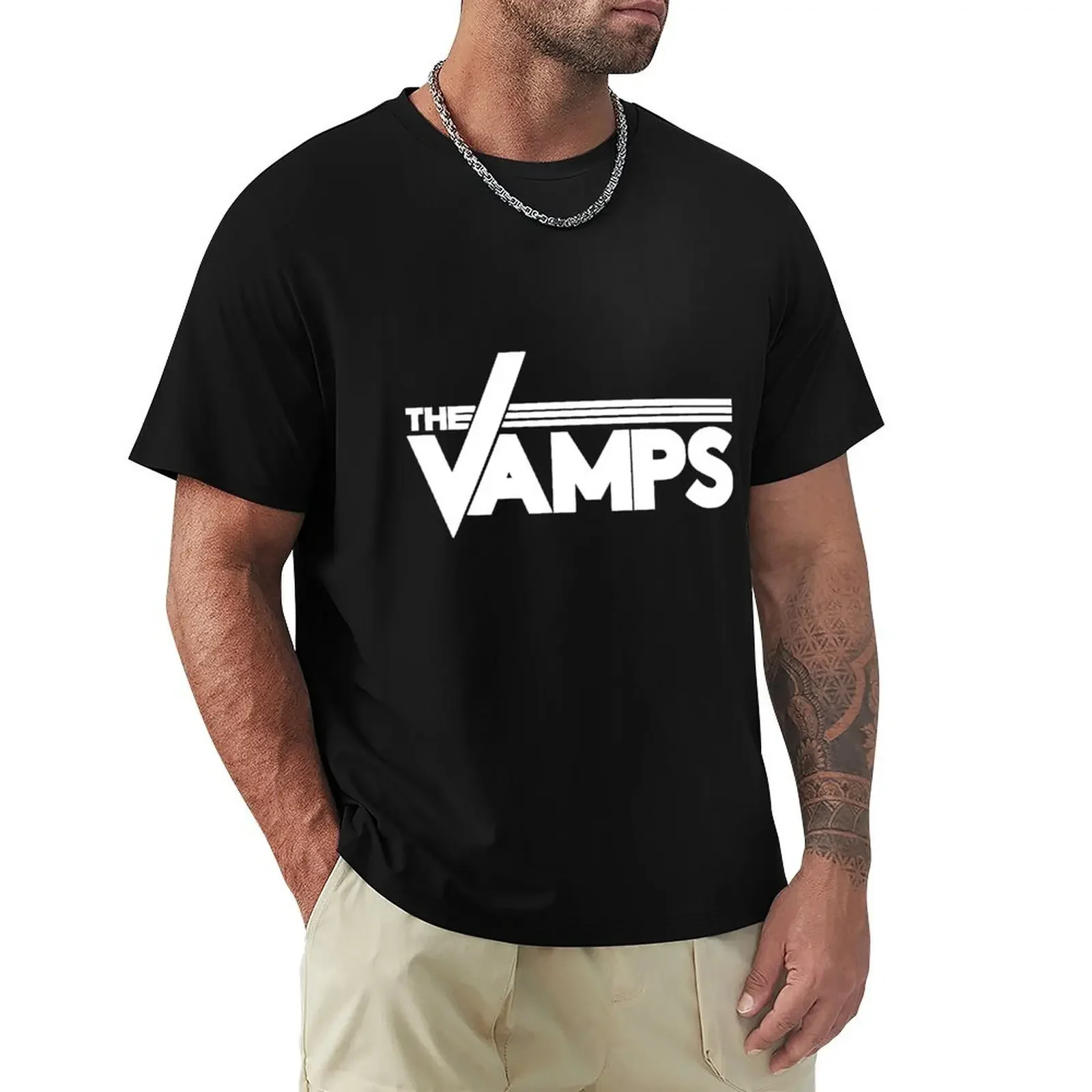 

The Vamps T-Shirt summer tops vintage t shirts quick drying Men's t-shirt