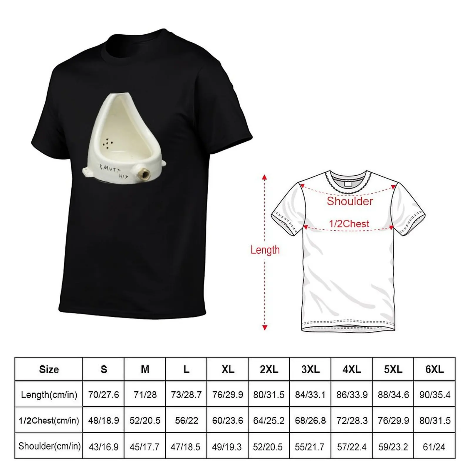 r. mutt 1417 marcel duchamp fountain found object art T-Shirt man t shirt graphic cotton t shirt man T-Shirt