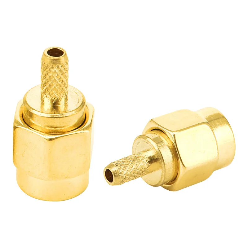 5/20PCS Copper Material SMA Male (Female Pin) RF Plug Jack Crimp for RG174 RG316 LMR100 Cable Connector