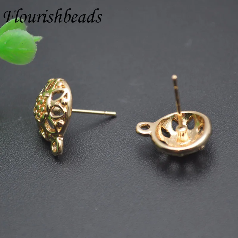 

30pcs/Lot Gold Plated Flower Shape Earring Hooks Handmade Earwire Accessories for Luxury Earrings Making