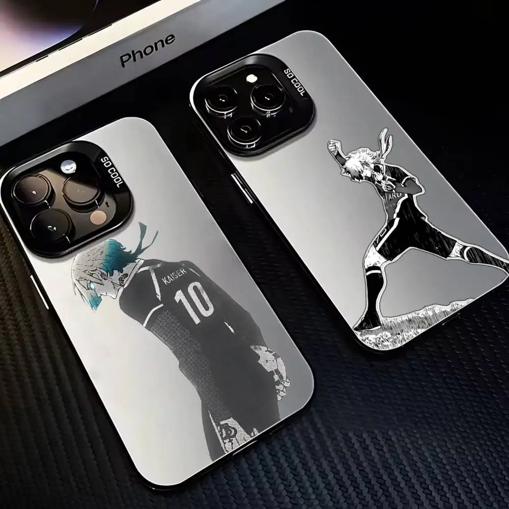 

Cool Anime B-Blue L-Lock Phone Case For iPhone17,16,15,14,13,12,11 Plus,Pro Max Black Matte Shockproof Cover