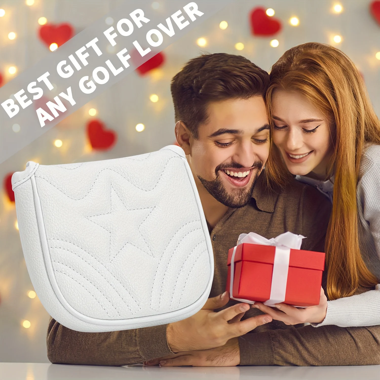 White Putter Head Cover Compatible for Putter - Durable Protective Clubhead, Elegant for Training Drills image 5