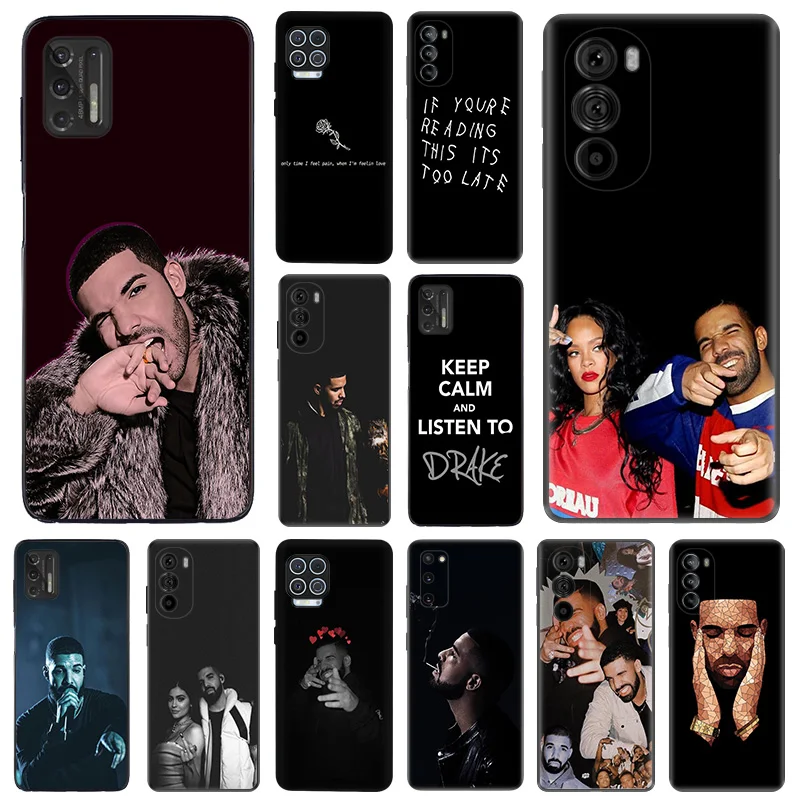 Matte Phone Cases for Motorola Moto G31 G50 G30 G51 G60 G71 G22 G32 G52 G72 G53 G73 G9 Plus Power 5G Drake Black Soft Cover