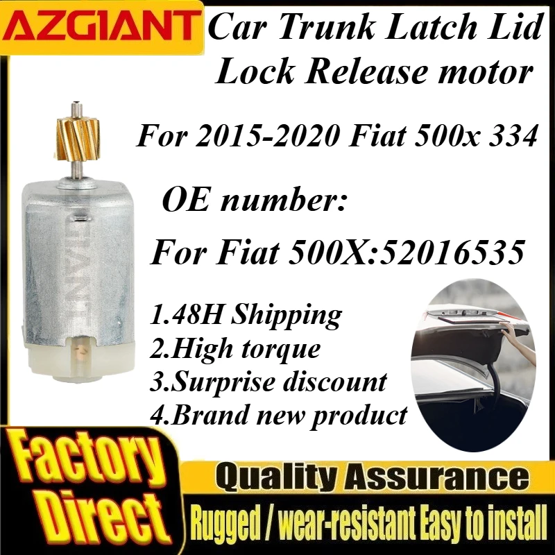 

For 2015-2020 Fiat 500x 334 1021160 3R0308 9T Car Trunk Lock Actuator Latch Release Door Lock Motor 12V High Performance Motors