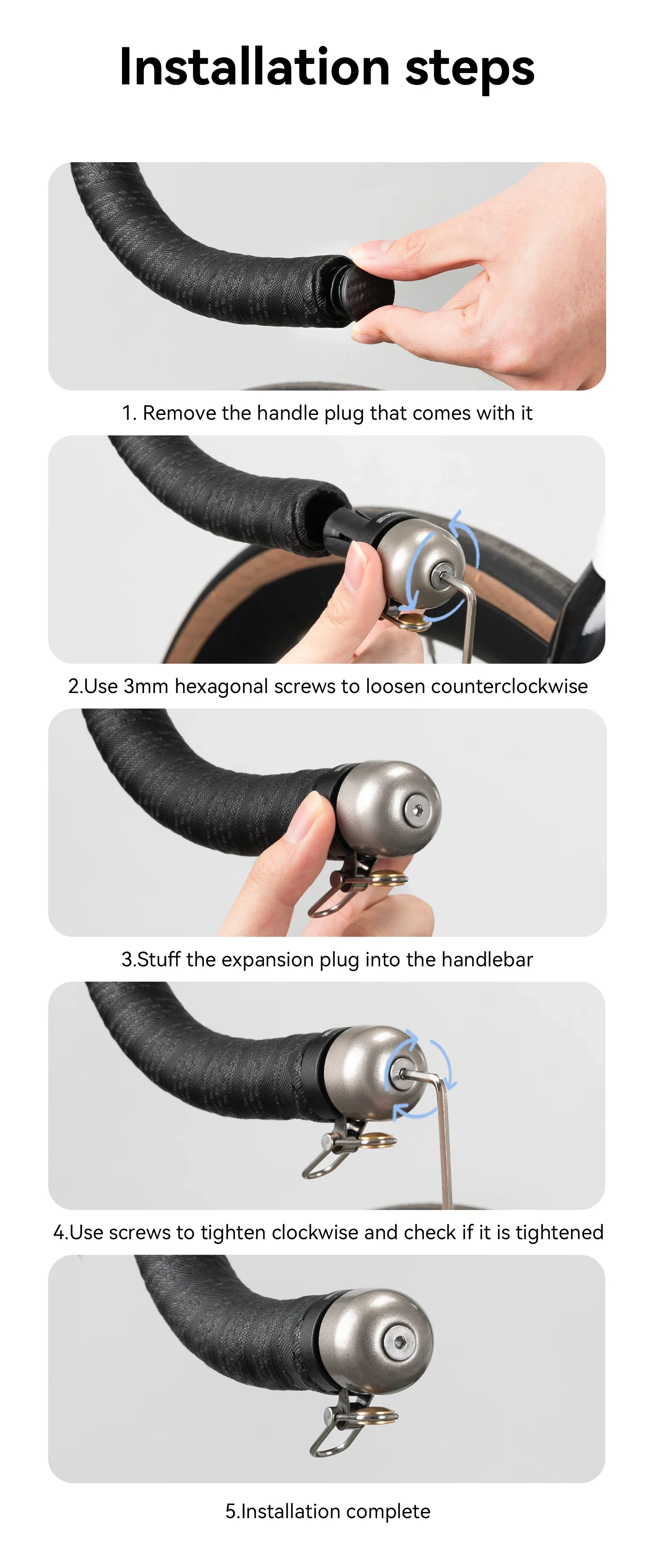 Glocke Klar Lauter Ton MTB Rennrad Hupe Fahrrad Griff Glocken Ring Geeignet für 18-25mm lenker 80db Glocke 1PCS