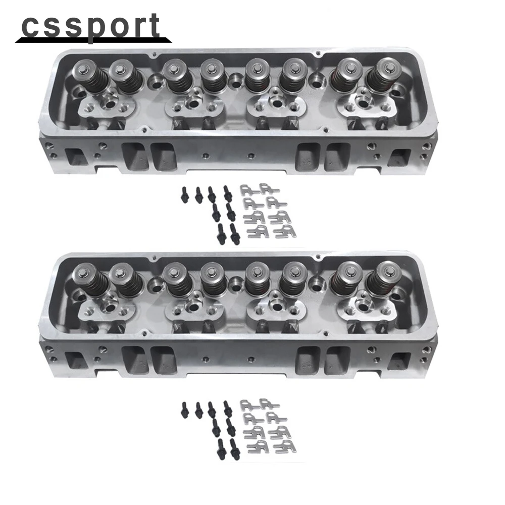 

Полные алюминиевые головки блока цилиндров 190cc 64cc 2.02/1.60 для SBC Chevy 350 угол