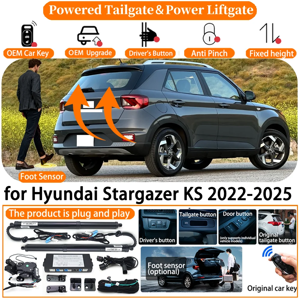 

ZhuCamX Car Smart Powered Tailgate system for Hyundai Stargazer KS 2022 2023 2024 2025 Automatic Electric Power Tailgate kit