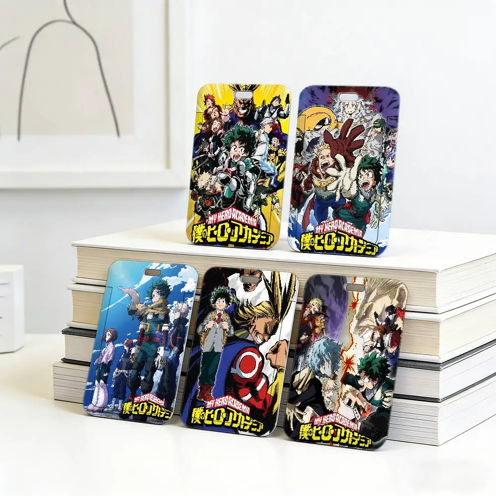 Cordón para el Cuello Cómodo de My Hero Academia con Porta Identificación Transparente, Funda Protectora Duradera para Tarjetas de Identificación de Empleados de Oficina