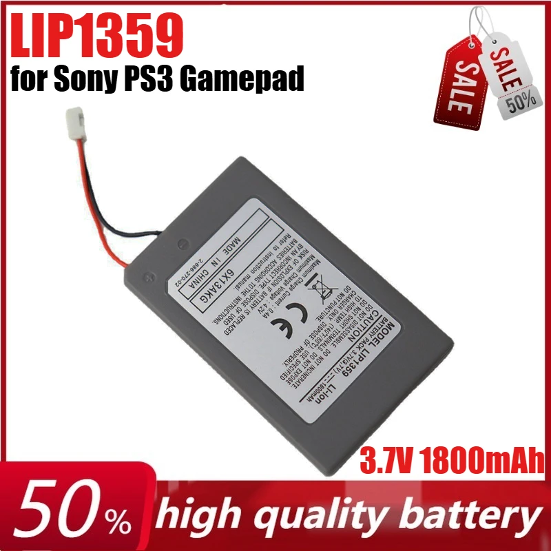 

3.7V 1800mAh LIP1359 Rechargeable Lithium Battery for Sony PS3 Gamepad Bluetooth Wireless Controller Battery