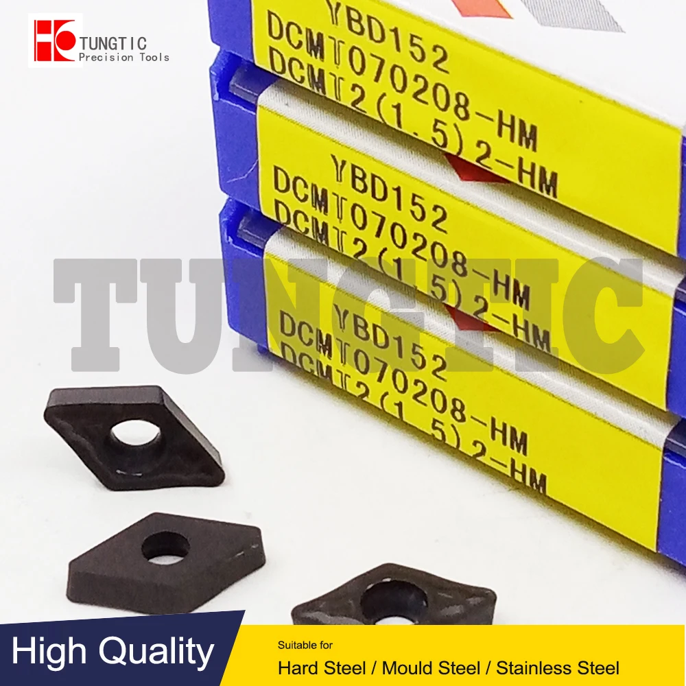 

DCMT070208-HM YBD152 YBC252 YBC251 YBC152 DCMT2(1.5)2-HM DCMT 070208 HM токарные инструменты твердосплавные токарные пластины фреза для ЧПУ