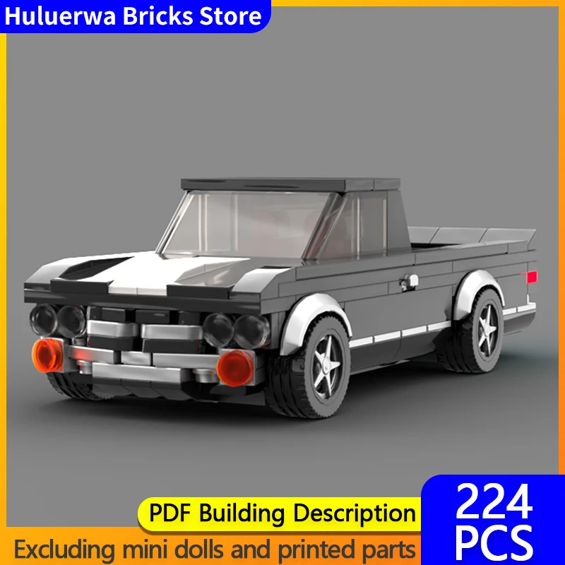 

Speed Racing Car Model MOC Building Bricks El Camino SS Pickup Truck Modular Technology Gifts Holiday Assemble Children Toy Suit