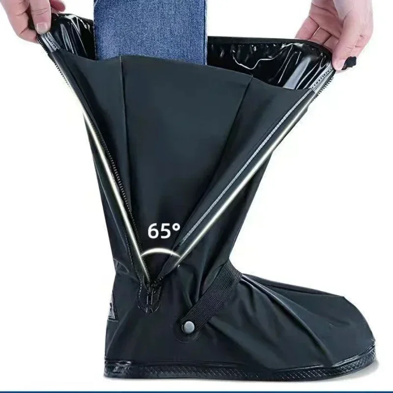 Reusable Motorcycle Scooter Dirt Bike Rain Shoes Cover Non-Slip Boot Covers Unisex Bicycle Shoes Protectors  For Rainy Snowy Day