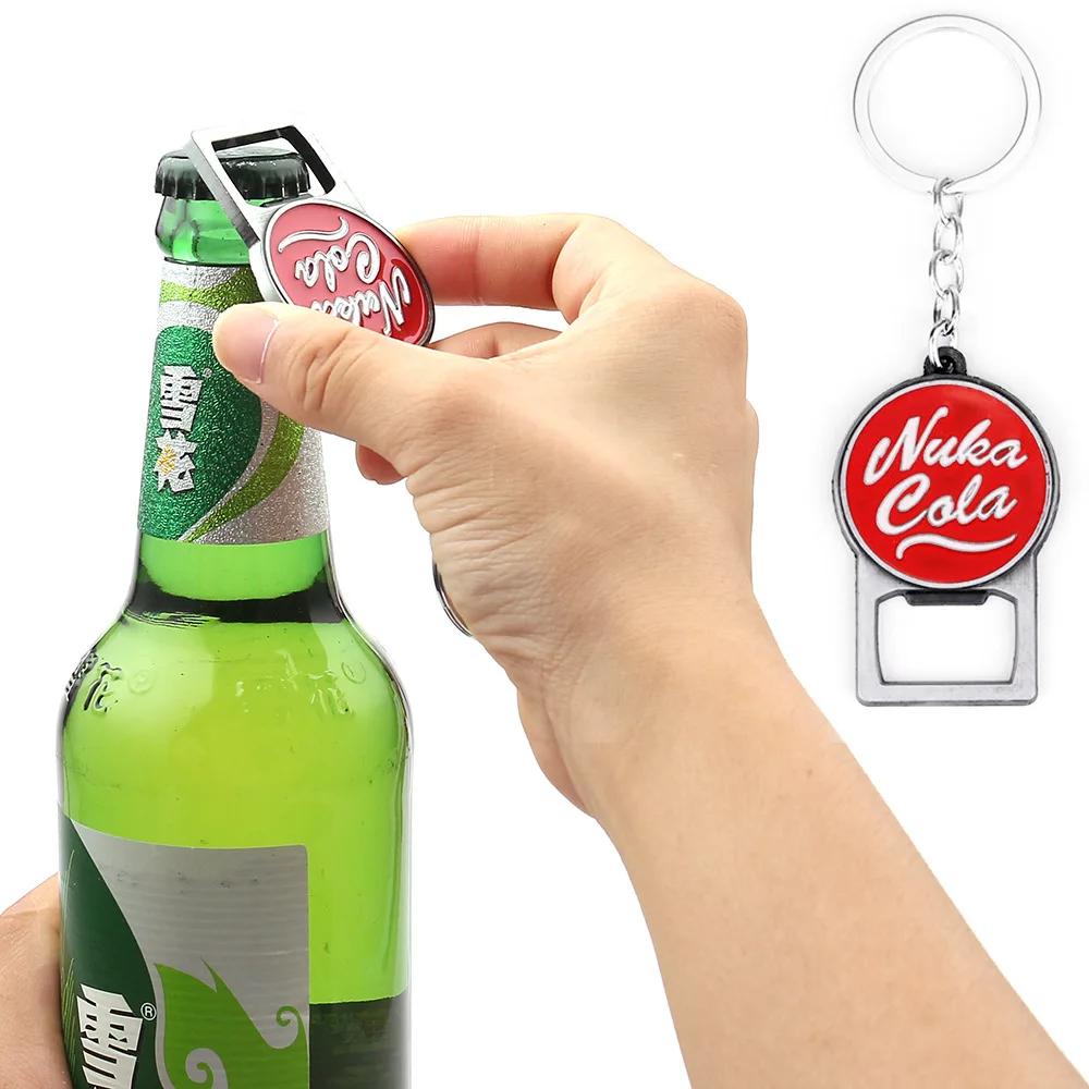 Pip Boy Nuka Cola FALLOUT Radiation 4 Keychain Beer Bottle Opener Key Pendant