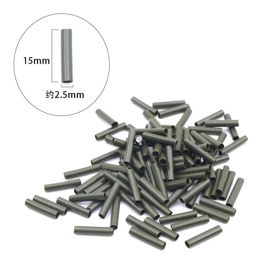 100pcs Carp Accessories Fishing Hook Kicker Aligner  Heat Shrinking Tube Hook Line Angle Sleeve For Fishing Rig Terminal Tackle