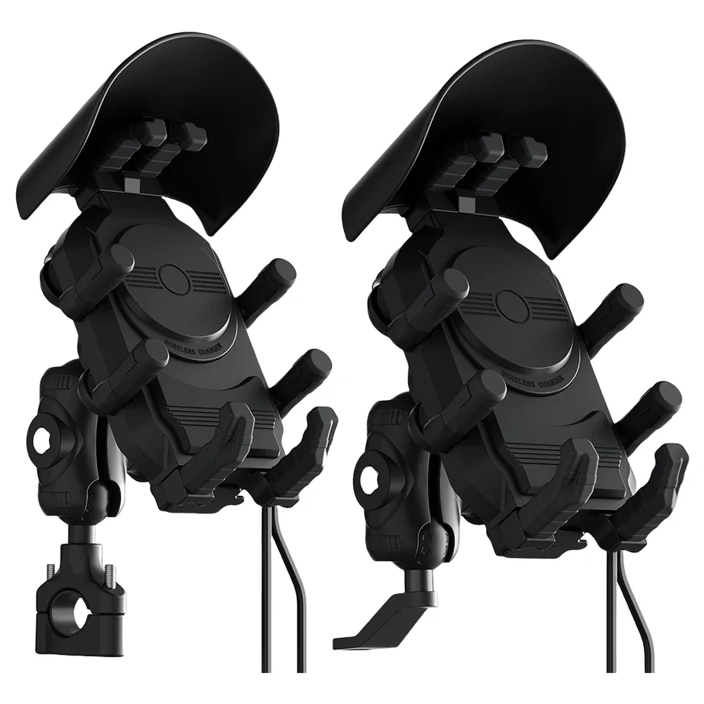 

Подставка для быстрого зарядного устройства, беспроводное зарядное устройство 15 Вт, противоударное крепление на руль смартфона, противоугонный кронштейн для телефона на мотоцикле, водонепроницаемый