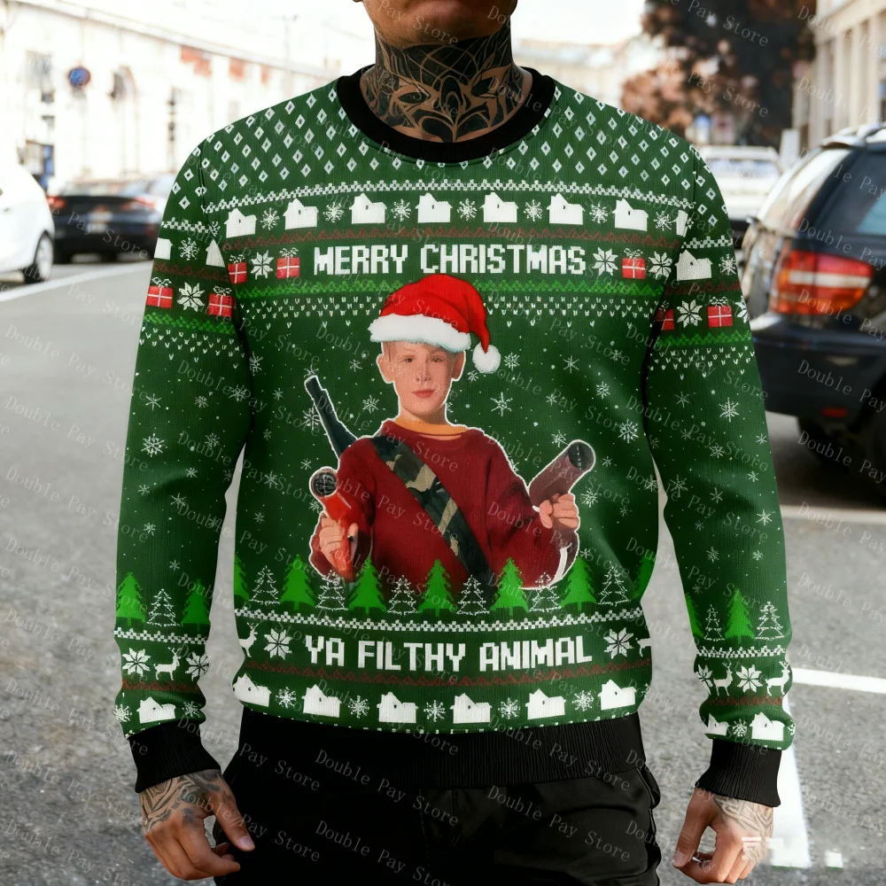 2026 الخريف الشتاء عيد ميلاد سعيد البلوز المنزل وحده القبيح عيد الميلاد الكرتون أنيمي النساء الرجال البلوز القمم هوديي البلوز