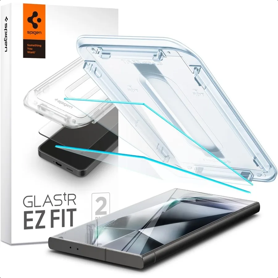 

Tempered Glass Screen Protector [GlasTR EZ Fit] designed for Galaxy S24 Ultra [Case Friendly] 2 Pack