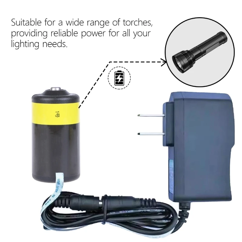อะแดปเตอร์จ่ายไฟแบตเตอรี่เซลล์ LR20 D การเปลี่ยนแบตเตอรี่ 1.5V