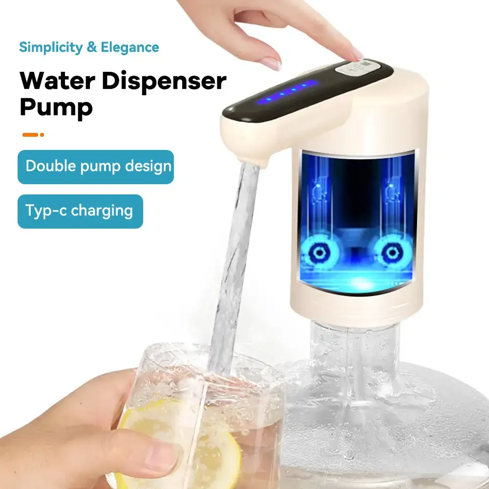 Water Dispensers Foldable Water Bottle Pump Automatic Dispenser Pump Button Control Portable Electric Water Dispenser for Home