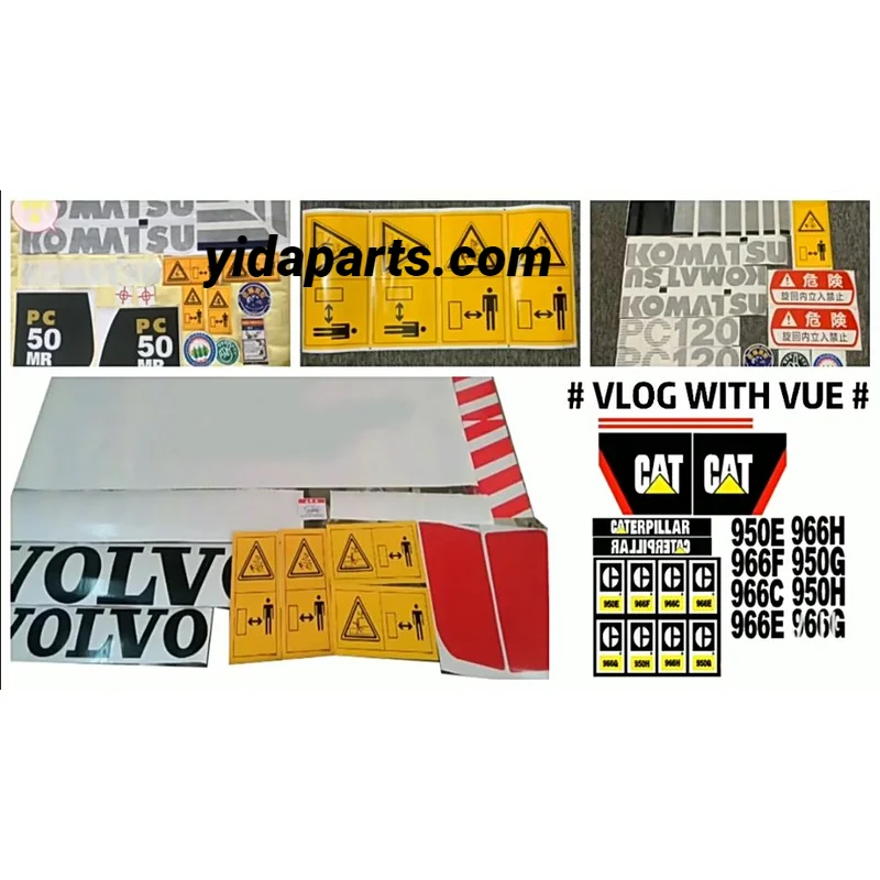 

Factory Price Pc130 160 200 210 220 240 270 300 350 360-6-7-8 Excavator Sticker Appearance Sticker Of Excavator Body