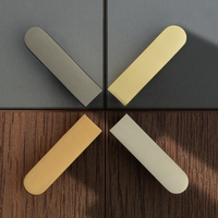 Zinc Alloy Cabinet Door Handle Golden Simple Drawer Shoe Cabinet Luxury Bar Cabinet Cupboard Dresser Pulls Furniture Accessories