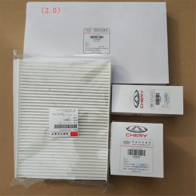 4pcs/set Filter set for Chery Tiggo 5 Grand Tiggo T21 air filter&oil filter&fuel filter&cabin air filter