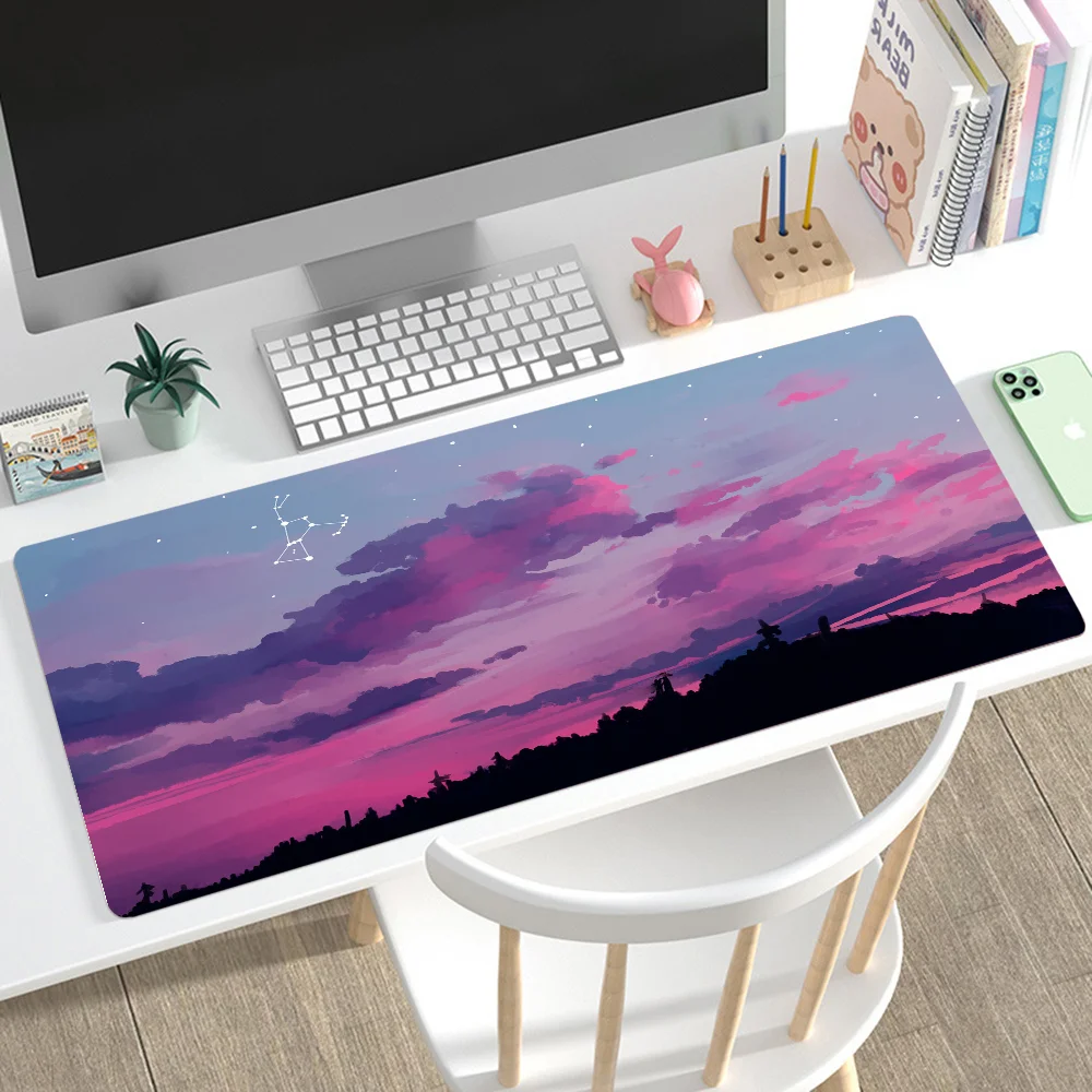 

Pink Sky Mousepad Mouse Mat Desk Mat With Pad Gaming Accessories Prime Gaming XXL Keyboard Pad Padding Mat