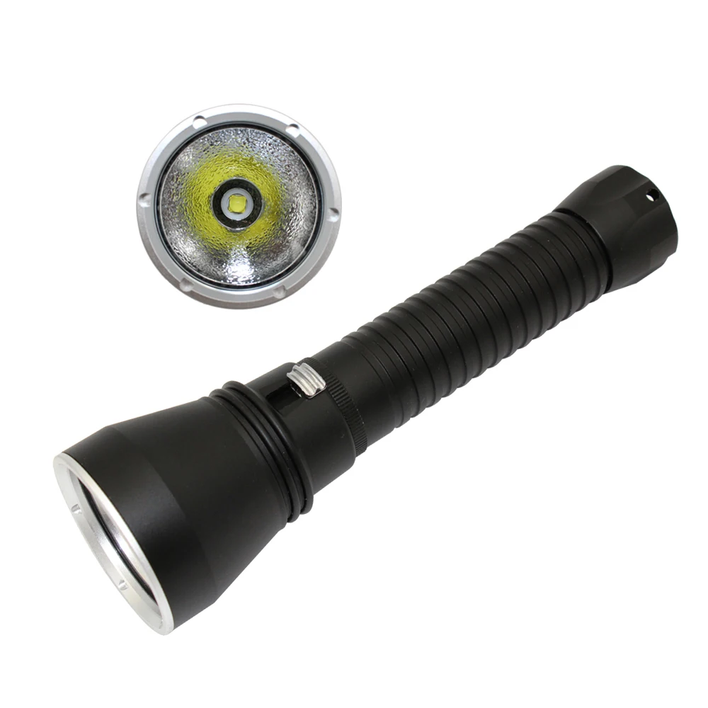 

High Quality XHP70 Diving Flashlight Waterproof Underwater 100M with 26650 Battery Second White Light LED