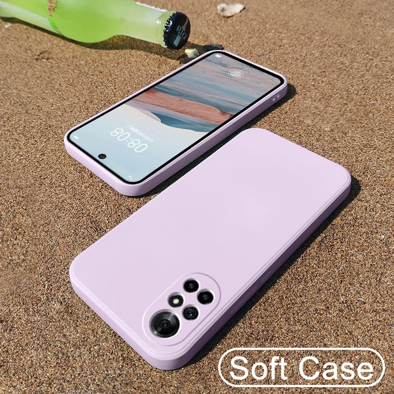 Square Liquid Silicone Phone Case For Honor 200 100 90 80 70 60 50 Lite 200 Pro GT SE X10 Max Soft Thin Candy Color Cover Fundas