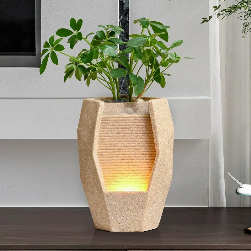 Modern simple circulating water ornament light luxury home decoration living room office desktop lucky feng shui ornament