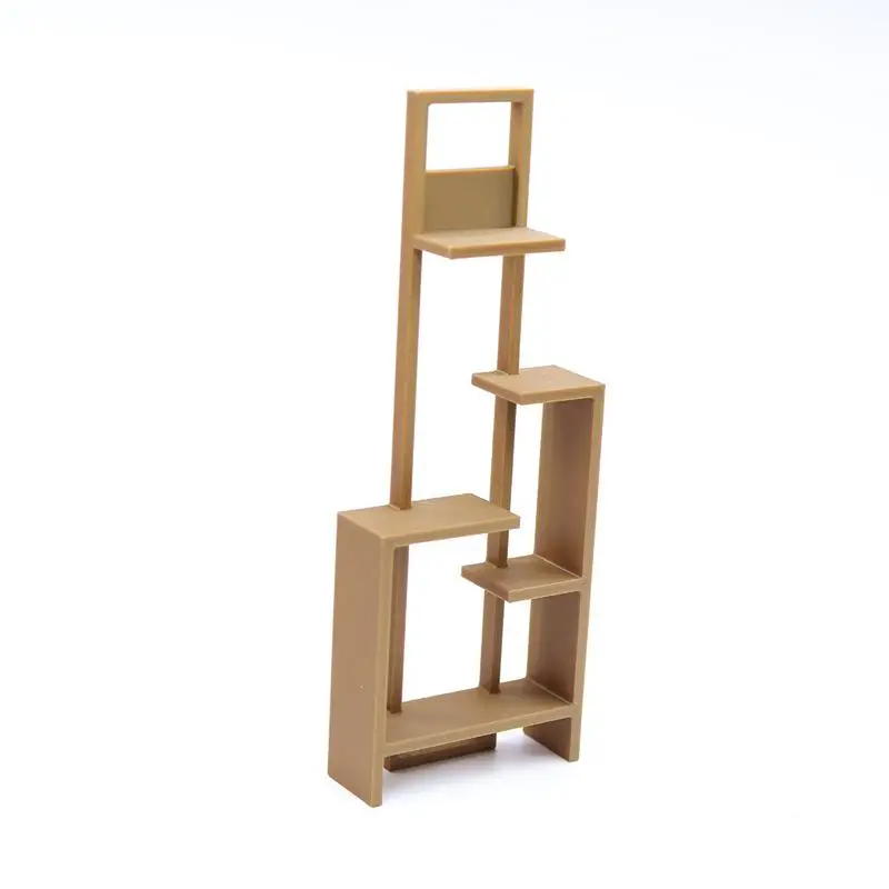 Encantadora estante vacío en miniatura para casa de muñecas, mini soporte de exhibición de estilo chino 1:12 con estante de almacenamiento, 1 unidad