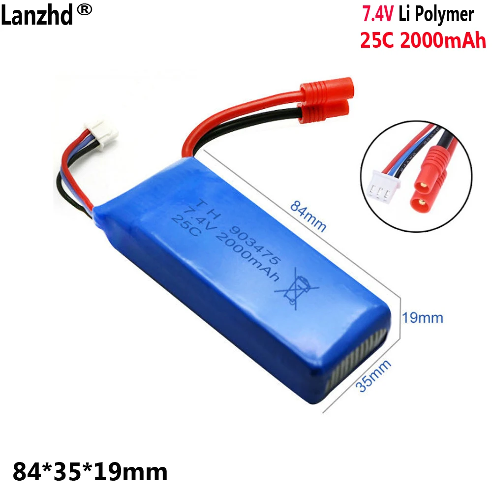 

2000mAh 2S1p 7.4V 25C For Unmanned aerial vehicle model battery For Sima X8C X8W X8G X8HW X8HC X8H batteries