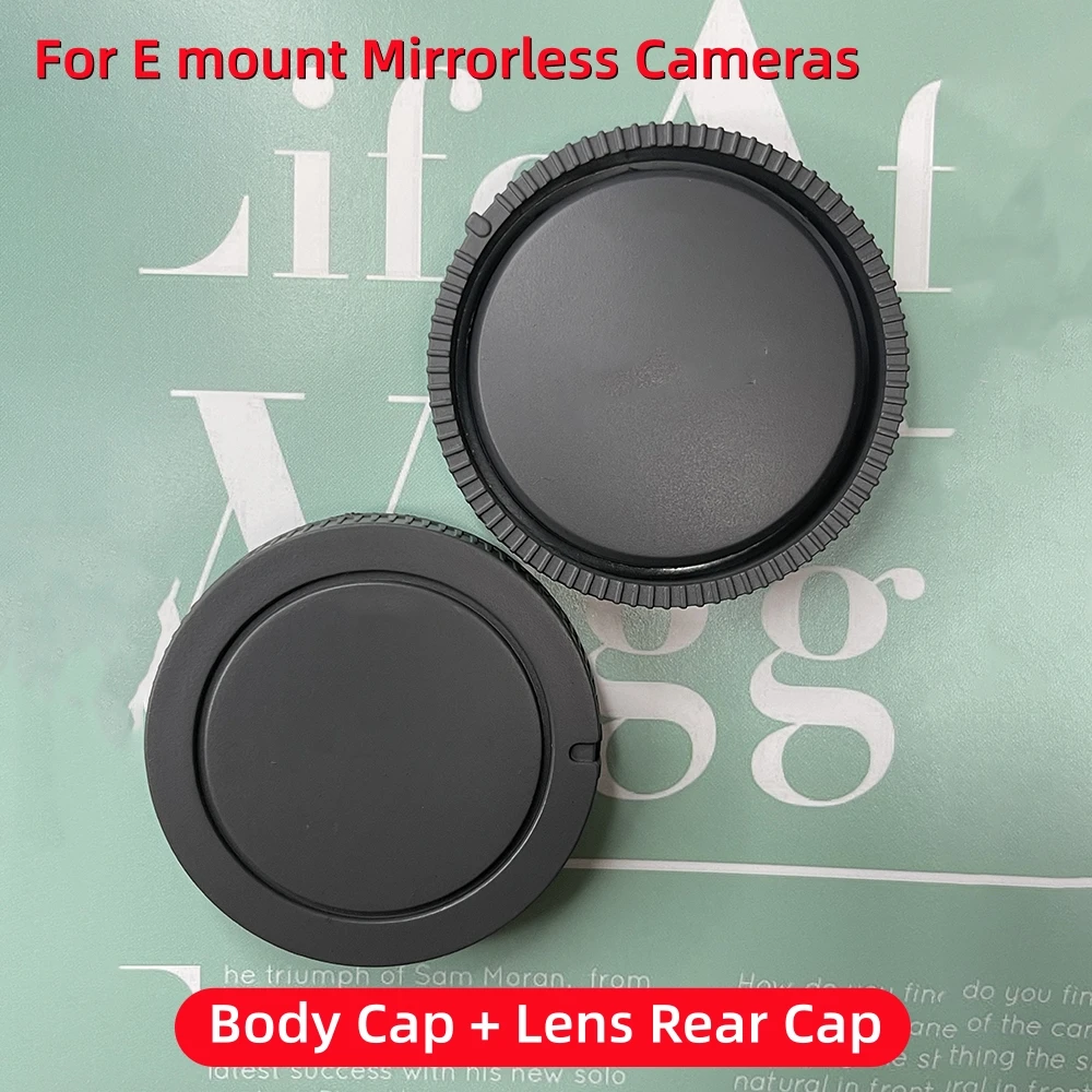 Tapa de Cuerpo de Cámara y Tapa de Montura de Lente para Sony E Mount NEX-3 NEX-5 NEX-6 NEX-7 ZV-E10 A6300 A6400 A6500 A6600 A6700 ZV-E1 A1 A9 A9II A7