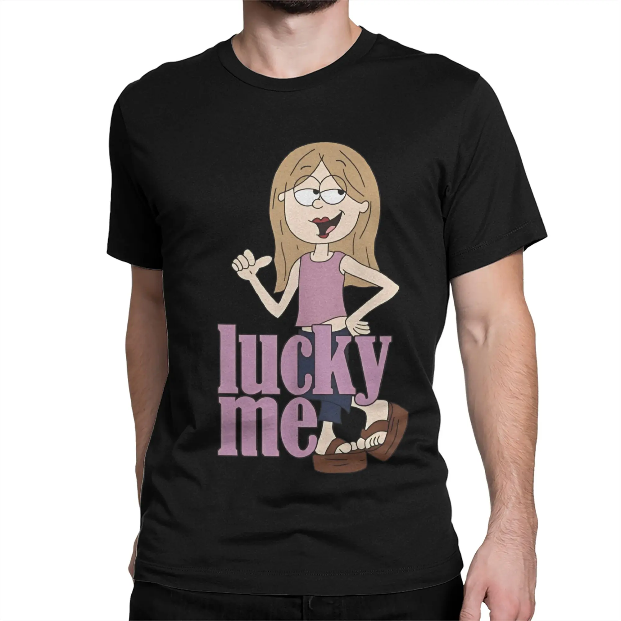 Men Women's T-Shirt Lucky Me Lizzies Cartoon McGuires Novelty 100% Cotton Tees Hilary Duff Tour T Shirt O Neck Clothes Plus Size