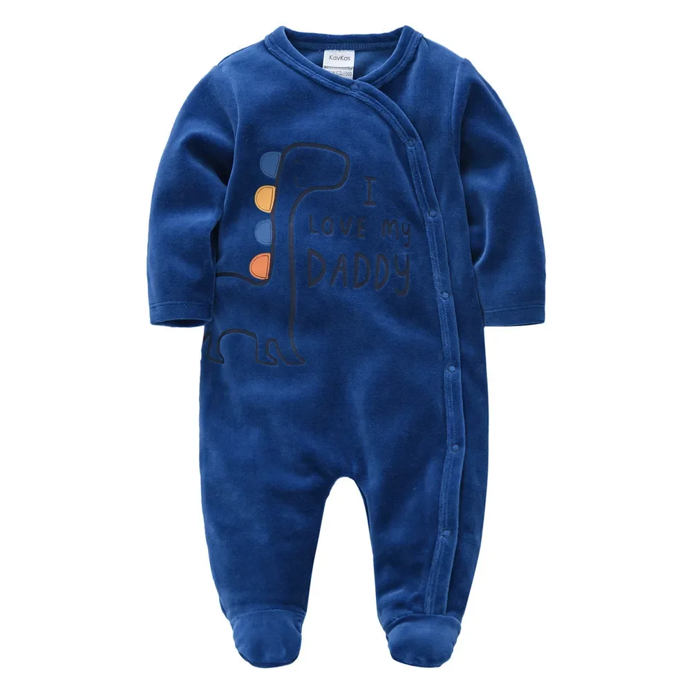 

2020 Winter Baby Boy Clothes Cartoon Design Long Sleeve Velvet Overalls