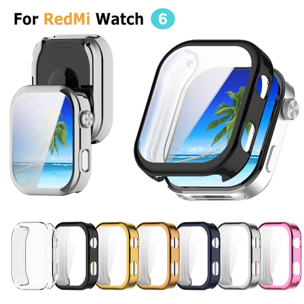

For Redmi Watch 6 Screen Protector Case Soft TPU All-Around Protective Bumper Cover Accessories replacement
