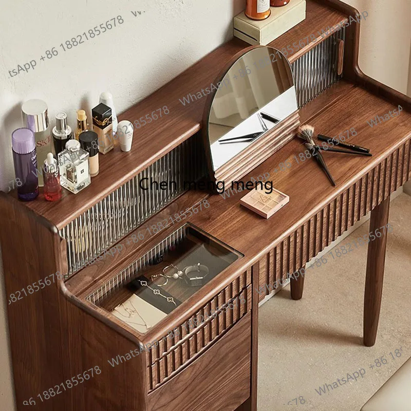 Luxury Makeup Dressing Table Console Storage Bedroom Filing Cabinets Vanity Table Chair Comfortable