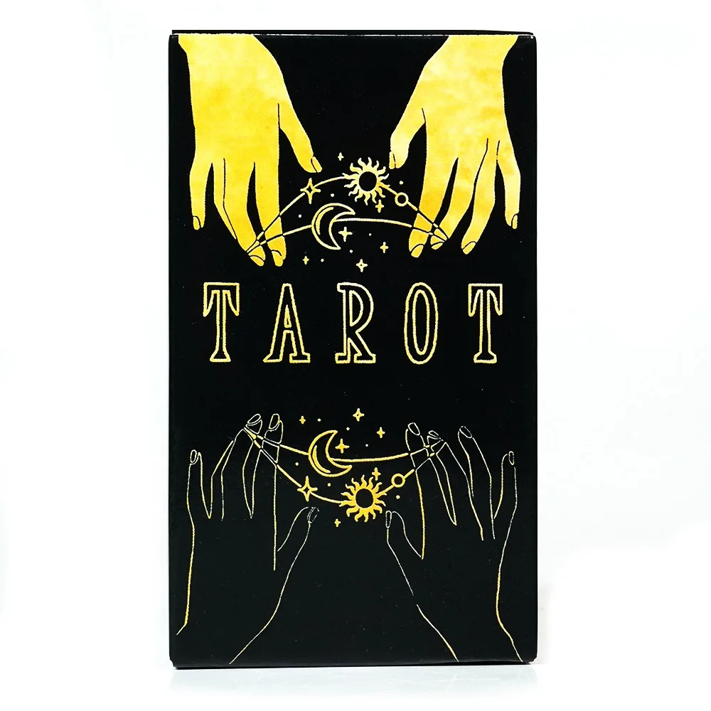 Classic Black Rider Waite Tarot Deck 10.3*6 Cm In Russian Language with Guidebook for Beginners 78 Pcs Tarot Cards