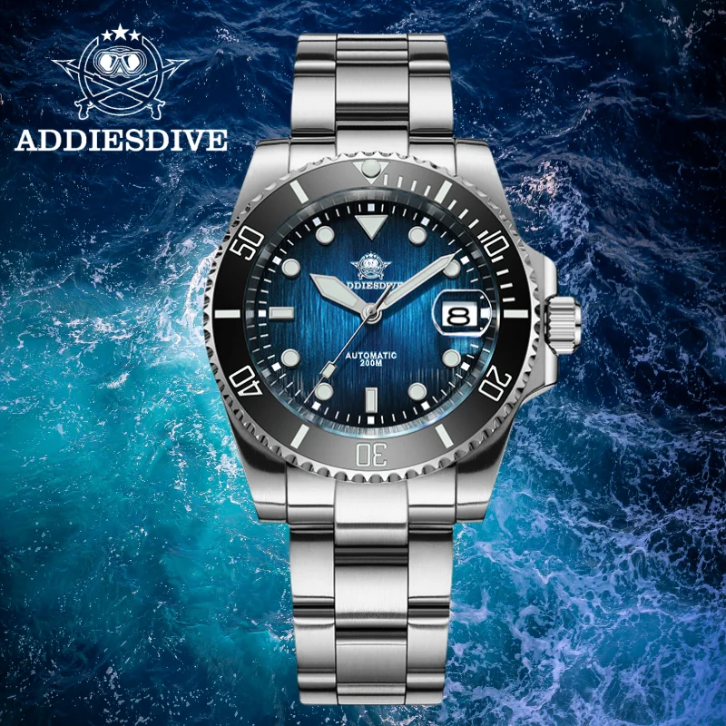 

ADDIESDIVE 41MM Men Luxury Watch 20Bar Waterproof BGW9 Super Luminous Sapphire Crystal Japan NH35A Automatic Mechanical Watch