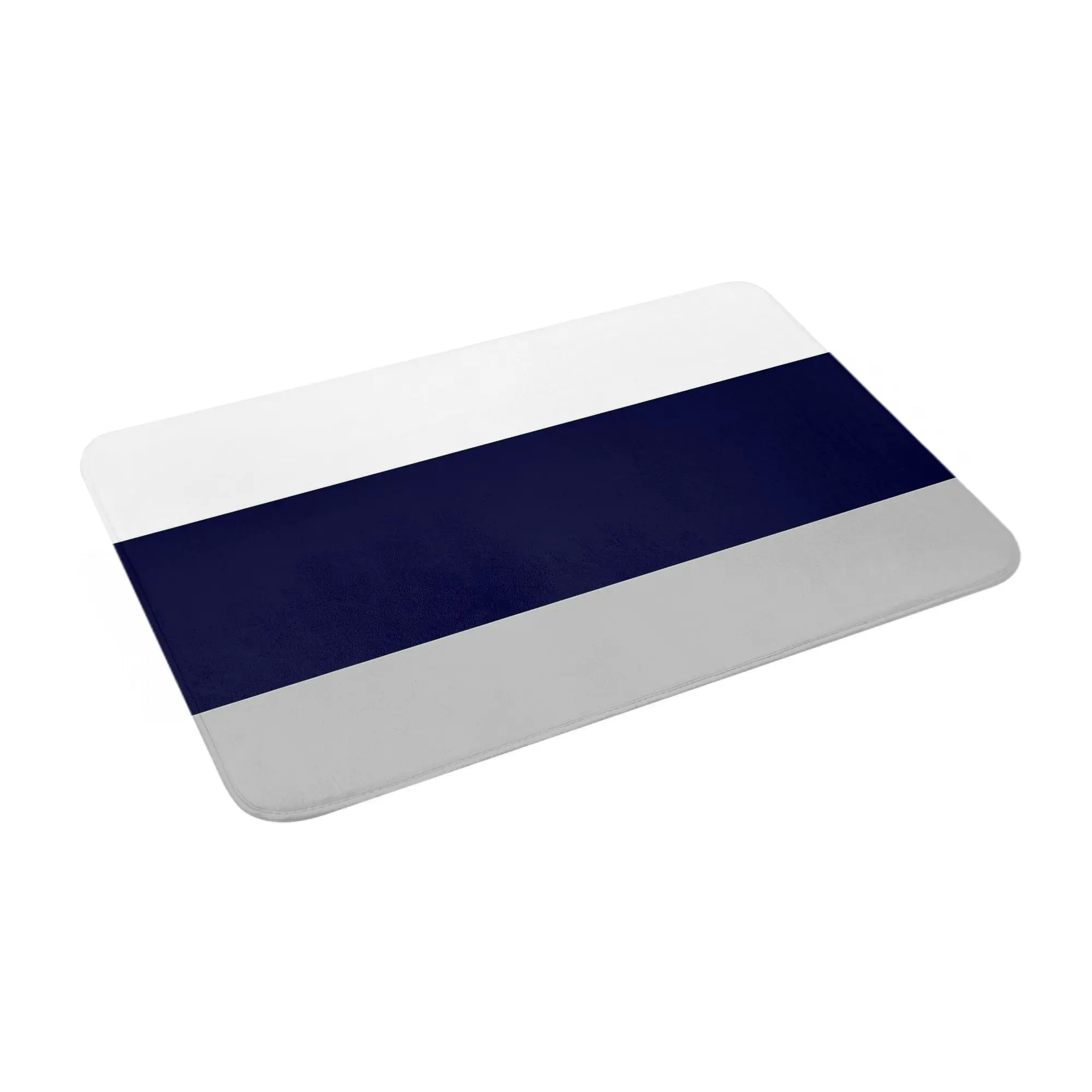 

Three Color Stripes Silver Gray Navy Blue And White Anti-slip Doormat Floor Ma for Kitchen Entrance Home Bathroom Footpad Mats