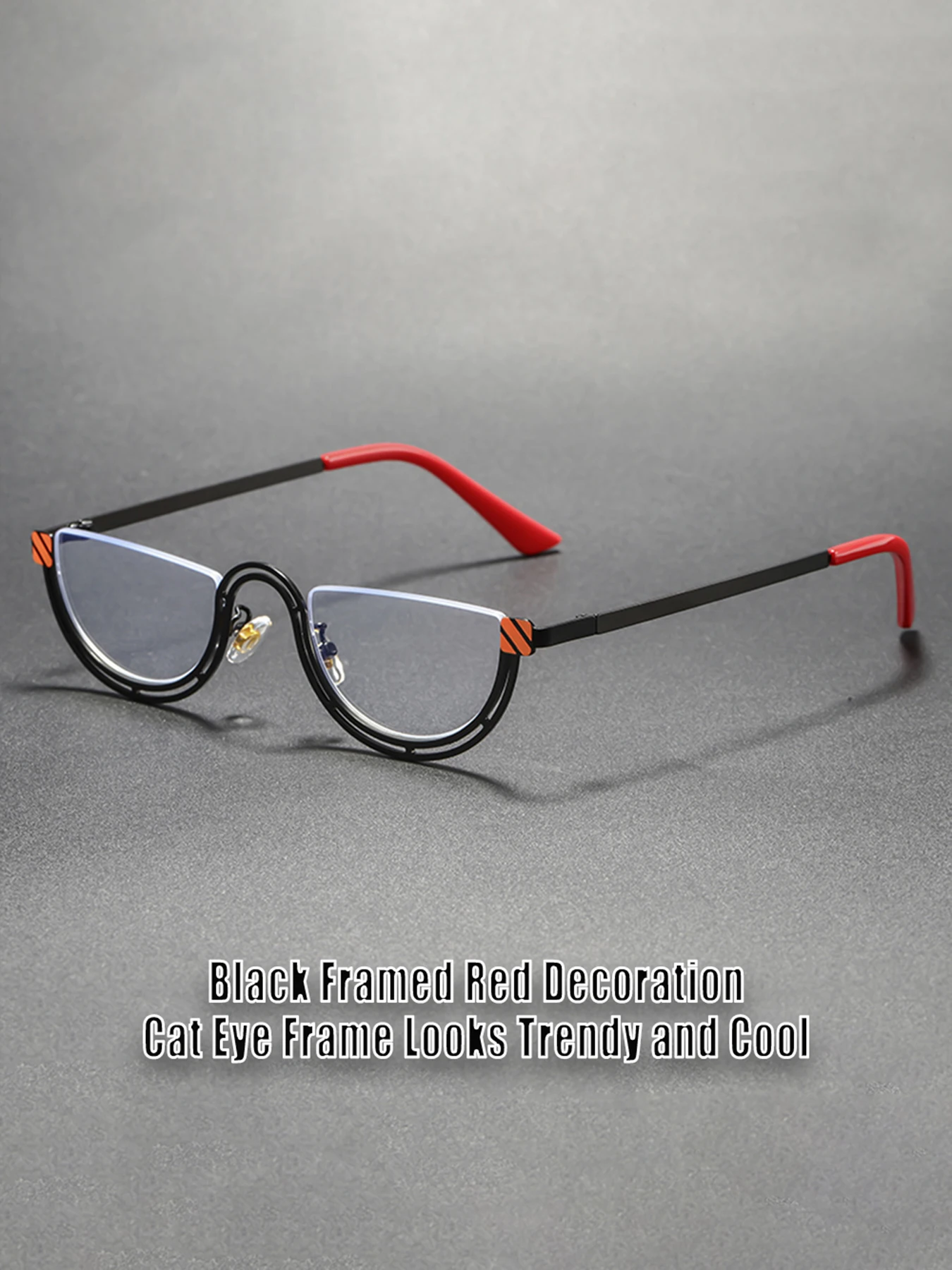Trendige Anti-Blaulicht-Brille mit halbrundem Rahmen, vielseitige Unisex-Schutzbrille, flaches Gläsendesign, perfekt für Männer und Frauen