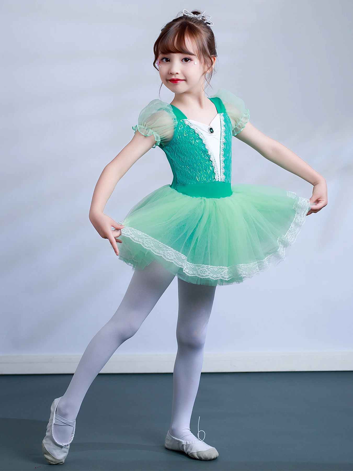 Girls Spaghetti Sequined Ballet Dance Dress Leotard Tutu Skirt Pink Turquoise  Green Toddler Ballet Leotard for Girls Dance Skir