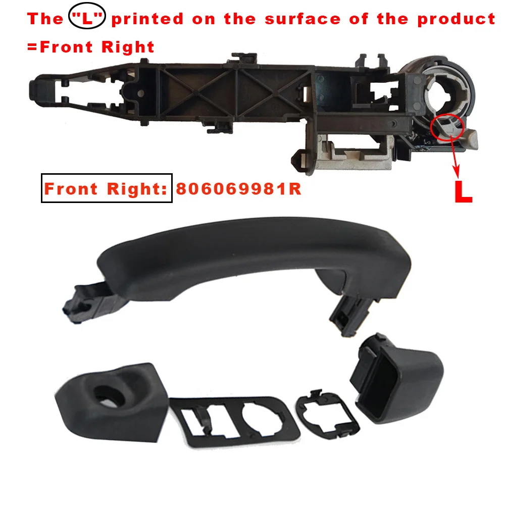 GNXFixt Poignées De Porte Extérieures Movano Mk2/Mk3 - 806067794R 806073022R