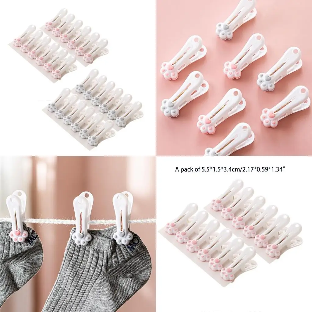 

Mini Clothes Pins Pack of 12 for Cat Claw Clothespins Winproof Fix Clips for Home Bedroom Dormitory Closet Pin high quality