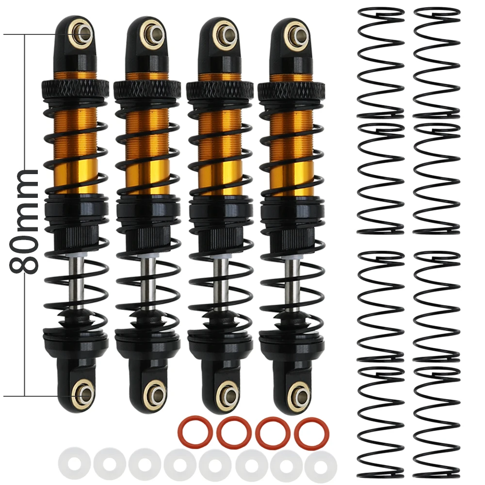 Metaal 70mm 80mm 90mm 100mm 110mm 120mm Schokdemper Oliedemper voor 1/10 RC Crawler Auto Axiale SCX10 AXI03007 RBX10 D90 TRX4