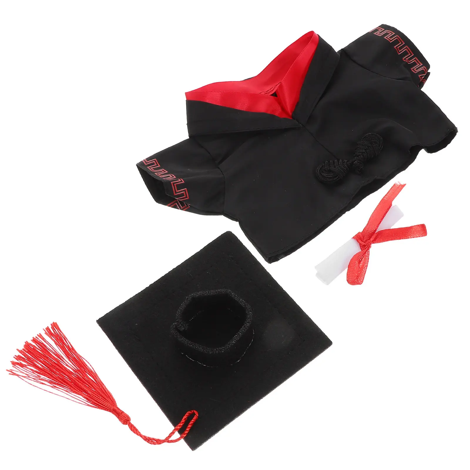 

1Set Graduation Outfit Set Bachelor Hat Costume for Stuffed Animals Unique DIY Graduation Season Present Cute Academic