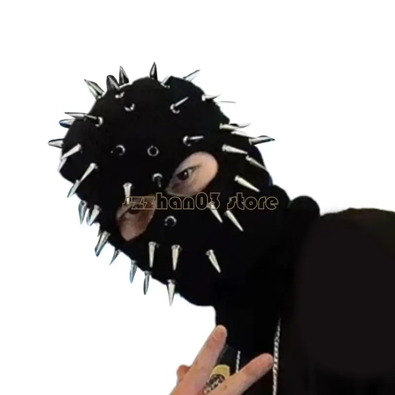 367C قبعة الشتاء الدافئة قبعة متماسكة قبعة للجنسين برشام بالاكلافا قبعة أغطية الرأس الناعمة #5