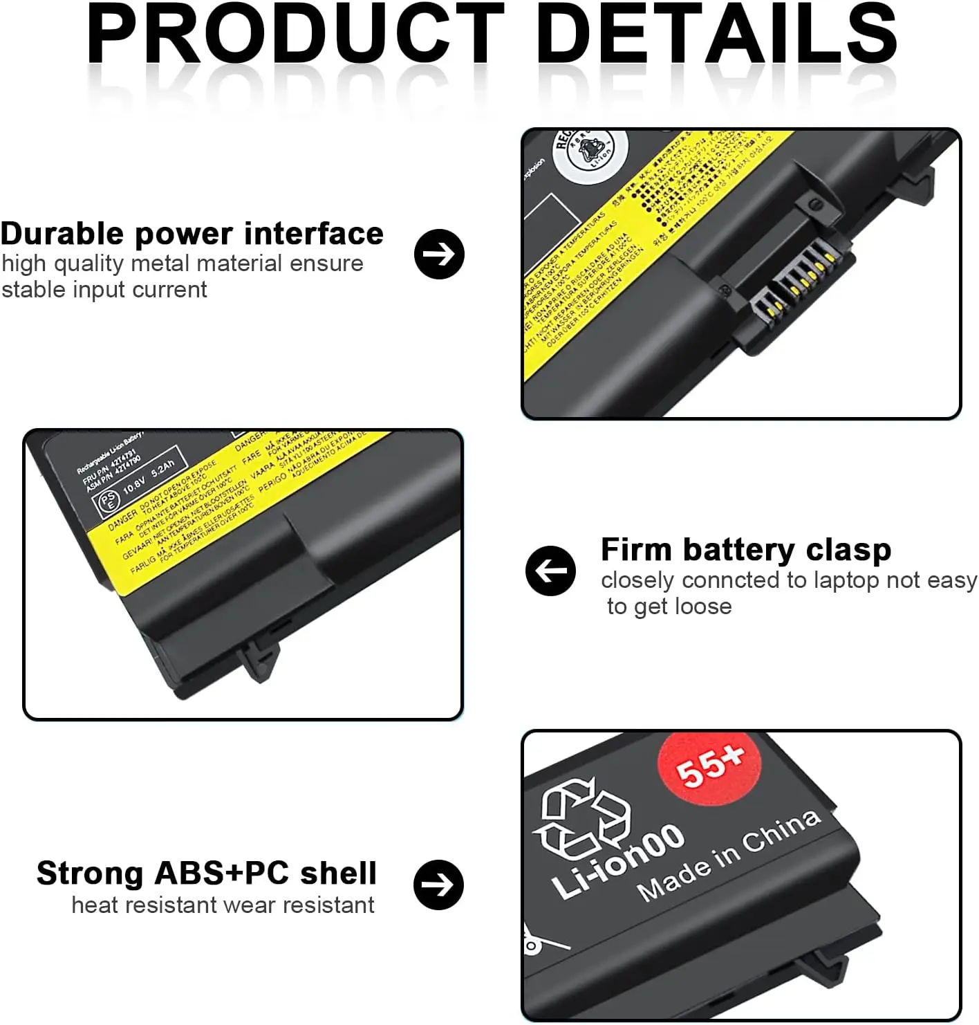 Battery for Lenovo ThinkPad E40 E50 E420 E425 E520 E525 L410 L412 L420 L421 L510 L512 L520 SL410 2842 SL510 T410 T410i T420 T510