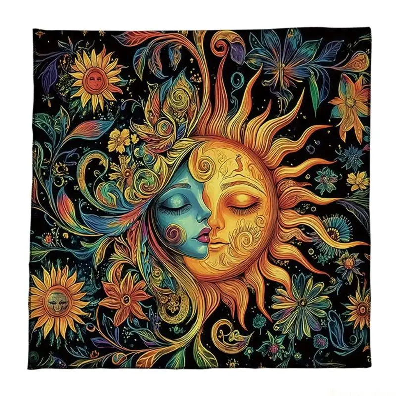 

31BE Practical Foldable Tarots Cloth Easy to Clean Velvets Divination Mat for Game