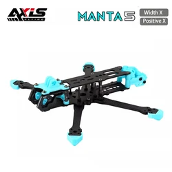 Axisflying MANTA 5 inch Carbon Fiber Positive X / Width X Frame Kits 238mm Wheelbase 5mm Arm for RC FPV 5inch Freestyle Drone